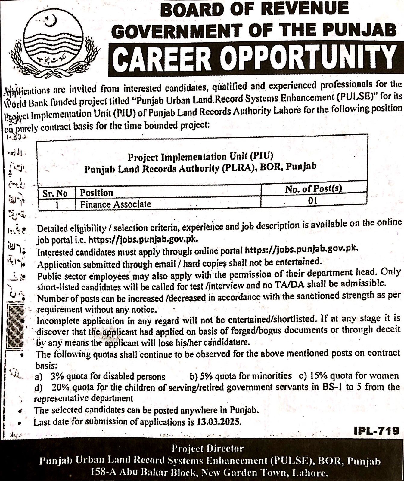 Finance Associate 